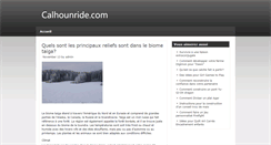 Desktop Screenshot of calhounride.com